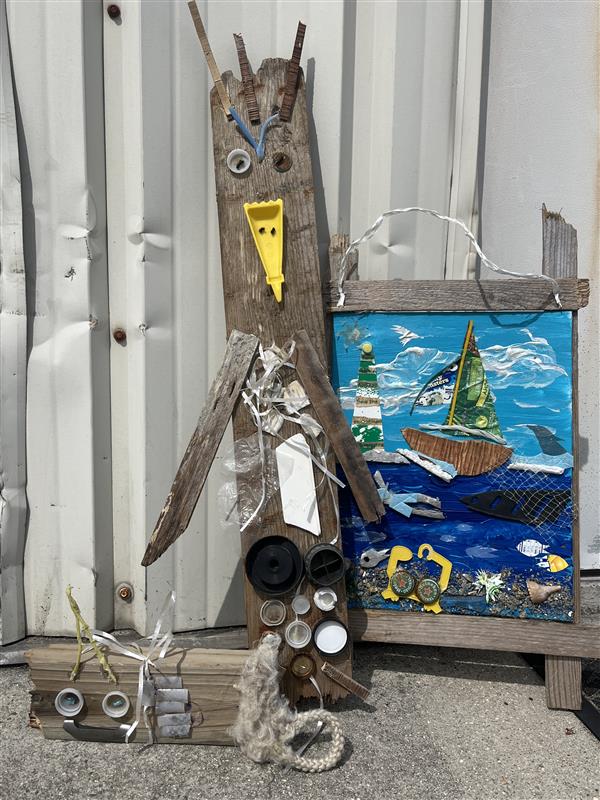 Sweep the beach trash art contest Sweep the beach trash art contest