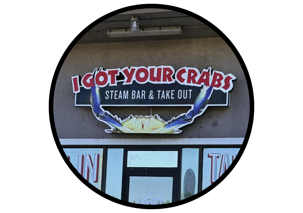 I Got Your Crabs sign in Kitty Hawk on the Outer Banks