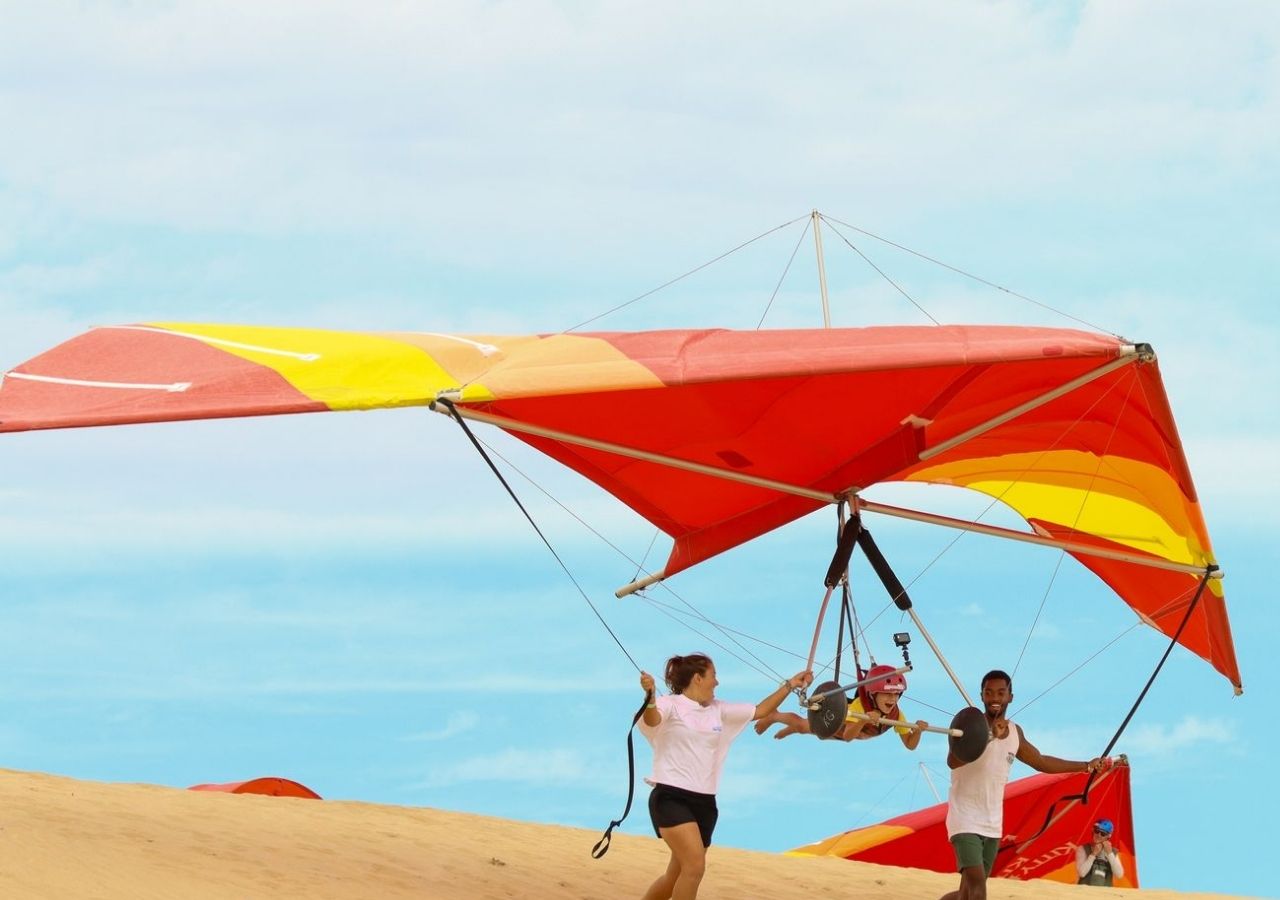 Hang gliding over the dunes at Jockey’s Ridge State Park