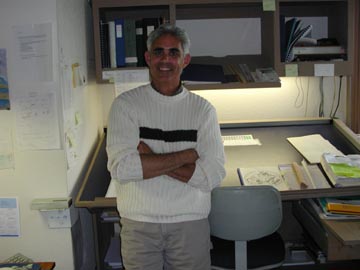 Jimbo Ward of Beach Realty & Construction at his drafting table