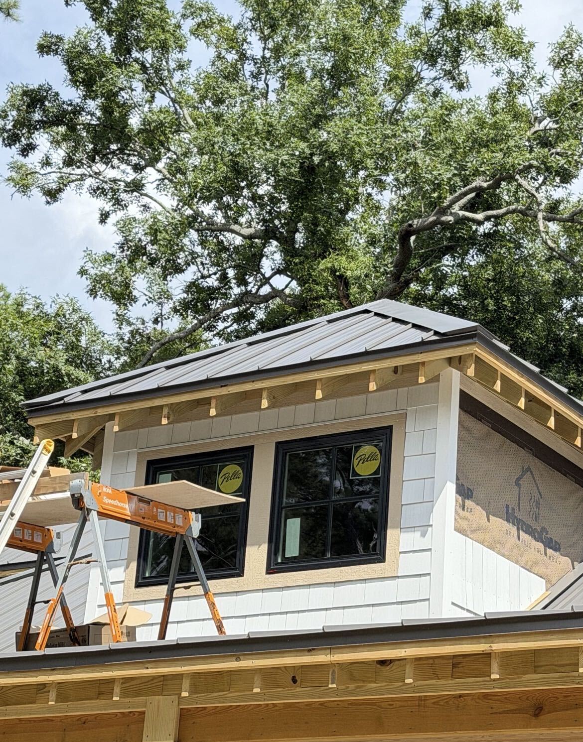NuCedar PVC shingles on their dormers inside a custom home in Southern Shores