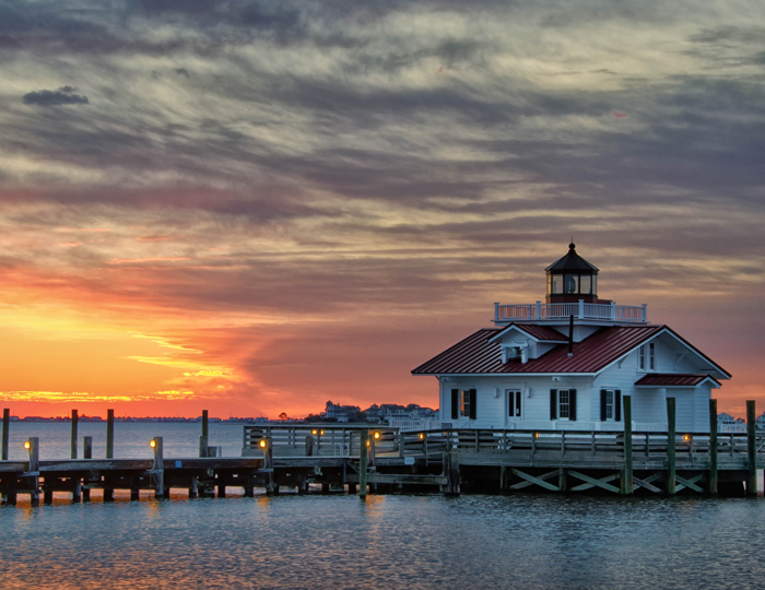 the Roanoke Marshes Lighthouse