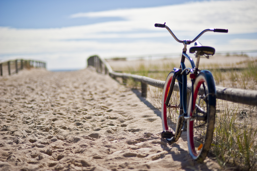 bike on a sandy path