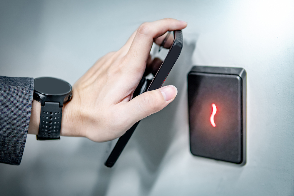 keyless entry into hotel door